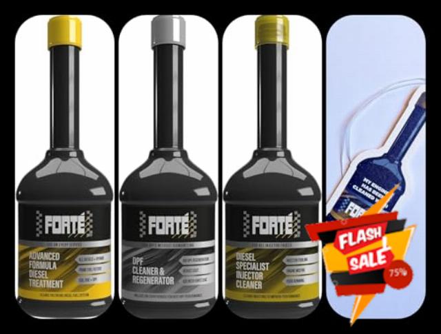 FORTE DIESEL TREATMENT+ SPECIALIST INJECTOR CLEANER + DPF CLEANER AND REGENERATOR 3 PACK + Free Car Airfreshner - REDUCES EMISSIONS - IMPROVES PERFORMANCE