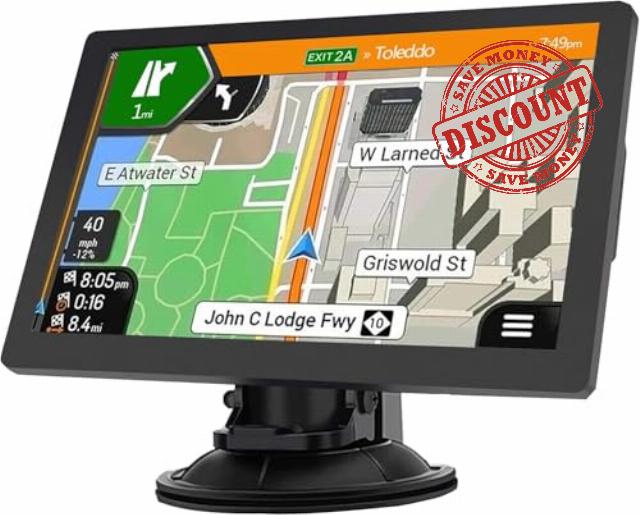 Truck Sat Nav UK for HGV & Lorry | 9 Inch GPS Navigation with Custom Truck Routing | 2026 UK & Europe Maps