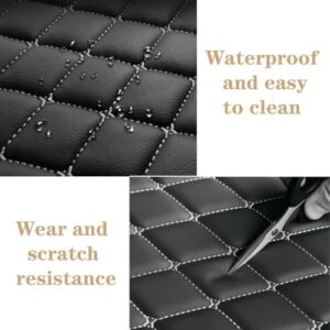Anti-Slip Leather Floor mats (Black Blue)