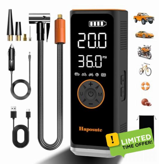 Tyre Inflator Portable Air Compressor 12V DC