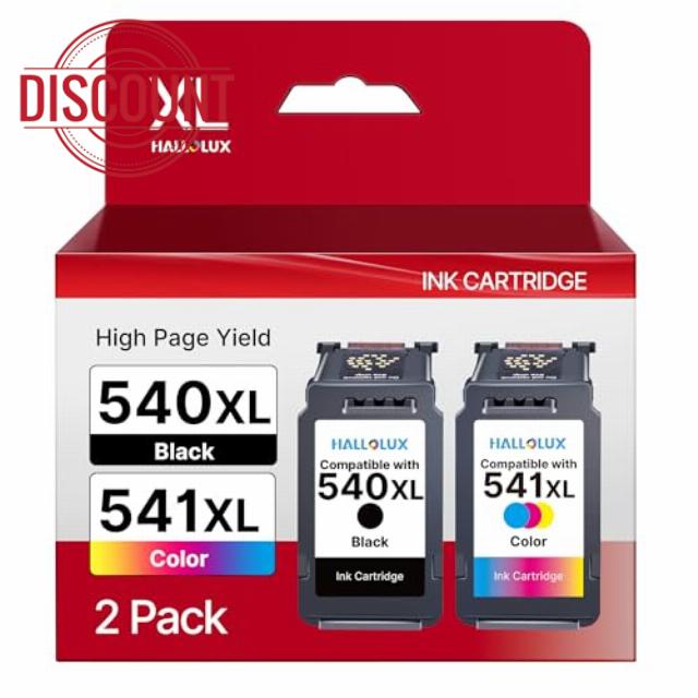 540XL 541XL Twin Pack Ink Cartridges Replacement for Canon PG540XL CL541XL Ink for Canon Pixma MX475 MX525 MG3650S MG3600 MG3250 MG2150 MG3100 MG3550 TS5150 Printers（Black and Colour）