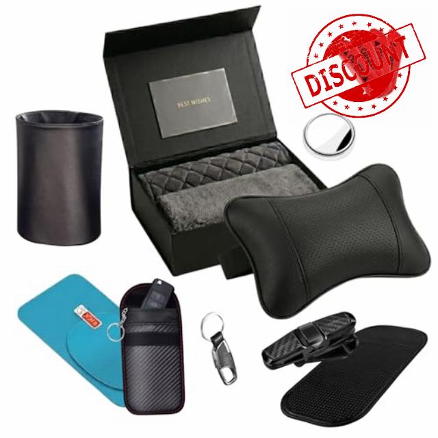 12-in-1 Car Gift Set for Men: Luxury Car Accessory Kit for New Car Owners & Drivers - Safety