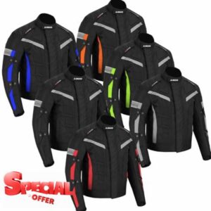 Men’s Motorcycle Jacket 4 Season Cordura Textile Biker Jacket Waterproof Windproof with CE Armor