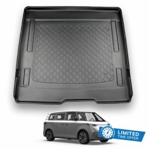 NOMAD VW ID.Buzz [2022+] Boot Liner Premium Tailored Fit Car Floor Mat Protector Easy Install Non Slip Thermoplastic Waterproof Dog & Pet Friendly Raised Edges Compatible Custom Fit Accessory