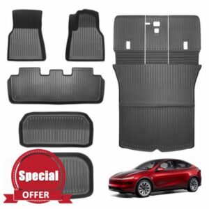 Car Floor Mats Fit for 2021-2024 Tesla Model Y (Not for Juniper) All Weather Easy Clean Anti-Slip Dog Friendly and Waterproof
