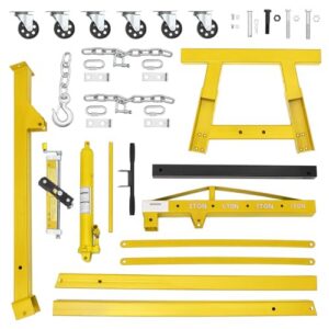 Folding Cherry Picker Engine Hoist with Lever and 6 Casters