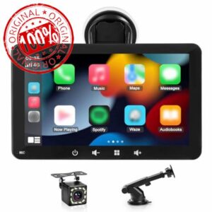 7 Inch Wireless Carplay and Android Auto Car Play Screen with Camera | Portable Car Tablet for Voice Control