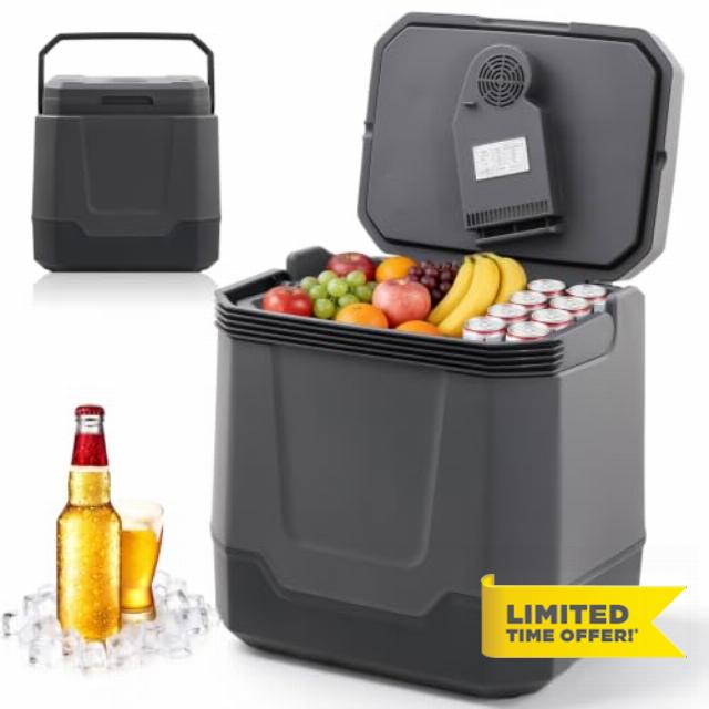 Portable 33L Dual Power Car Fridge Cooler Warmer
