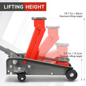Heavy Duty Floor Jack with Gear Quick Lift Pump for Utility Vehicles