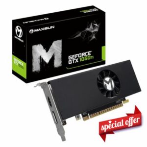 maxsun GEFORCE GTX 1050 Ti 4GB GDDR5 128 Bit Video Gaming Graphics Card for Gaming PC Mini Small Form Factor SSF Slim Low Profile Design GPU