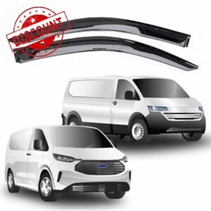 To Fit: Ford Transit Custom 2023+ Wind Deflectors & VW Transporter T7 (2025+) Window Visors – 2-Piece External Fit Set