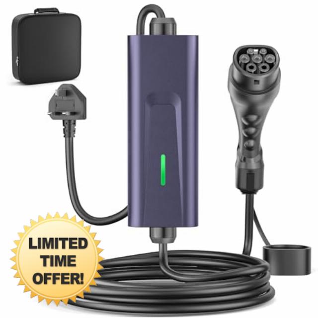 EV Charger Type 2 to 3 Pin Plug