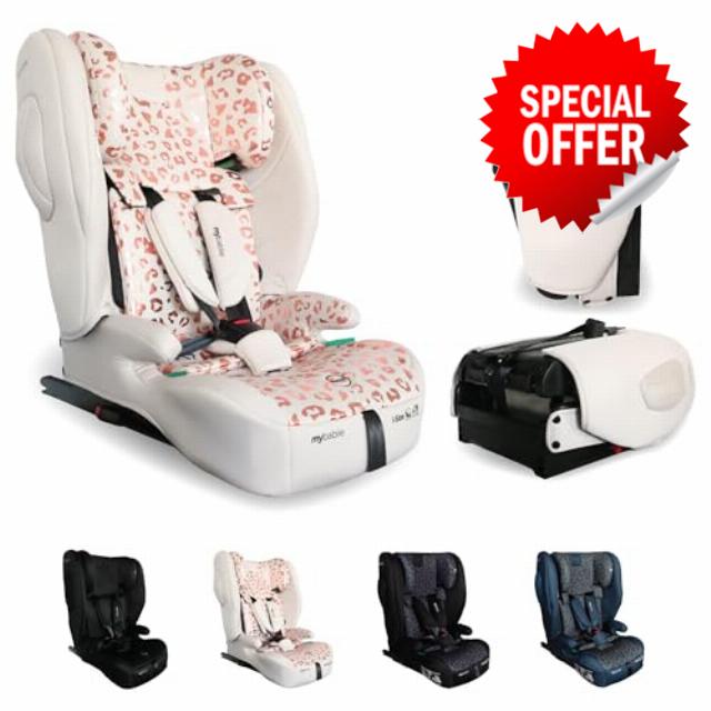 My Babiie MBCS80 Foldable Toddler to Booster R129 Child Car Seat - ISOFIX with Top Tether