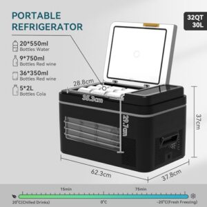 Portable Car Refrigerator Compressor Fridge Freezer