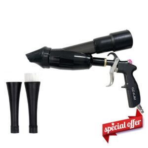 GZ-KJM Car Cleaning Gun High Pressure Air Blow Gun with Suction Hood Detailing Interior Dryer Blower Gun Auto Detailing Kit Tools for Quickly Blasts Dirt and Dust from Surface
