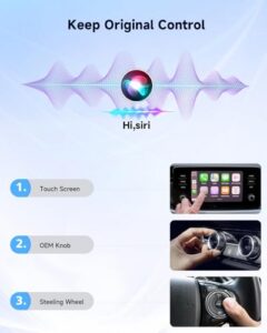 Fit for Cars from 2016 & iPhone iOS 10+ （Only for iPhone）Black