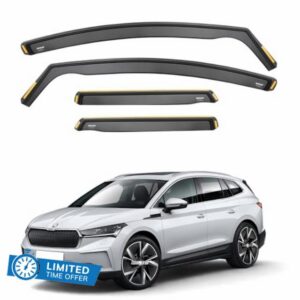 ISPEED Wind Deflectors for Skoda Enyaq 2020-2025 5-Door SUV 4pc Set (Does Not Fit Coupe) | Keep Your Car Ventilated In Rain & Wind