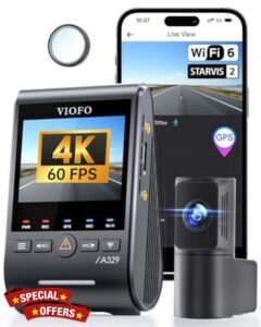VIOFO A329S 4K 60FPS Dash Cam Front and Rear