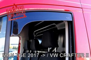 J&J AUTOMOTIVE Wind Deflectors for Volkswagen Crafter 2017-Up 2pcs