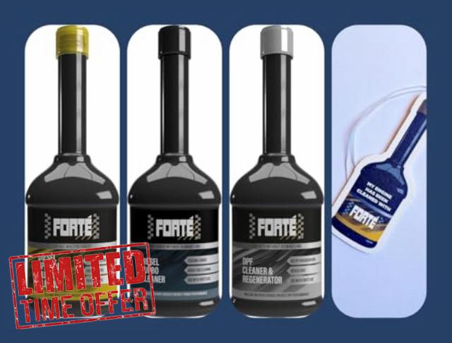 FORTE DIESEL TURBO CLEANER + SPECIALIST INJECTOR CLEANER + DPF CLEANER AND REGENERATOR *TRIPLE PACK*+ Free Car Airfreshner - REDUCES EMISSIONS - IMPROVES PERFORMANCE AND FUEL EFFICENCY