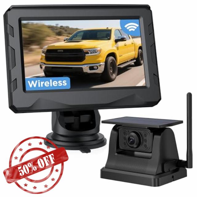 Wireless Reversing Camera With Magnetic & Solar Panel