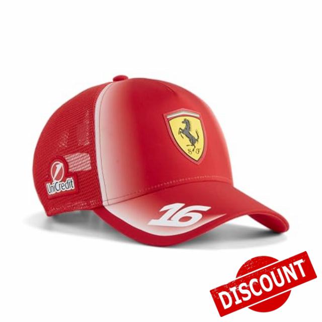 PUMA Scuderia Ferrari F1 2026 Charles Leclerc Trucker Cap - Red - One Size Fits Mos