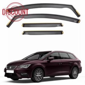 iSpeed Wind Deflectors for Seat Leon mk3 2014-2019 5-Door Estate 4pc Set Tinted