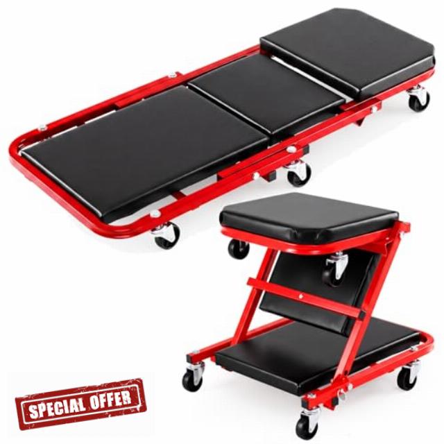TANGZON 2-In-1 Folding Mechanics Creeper Seat