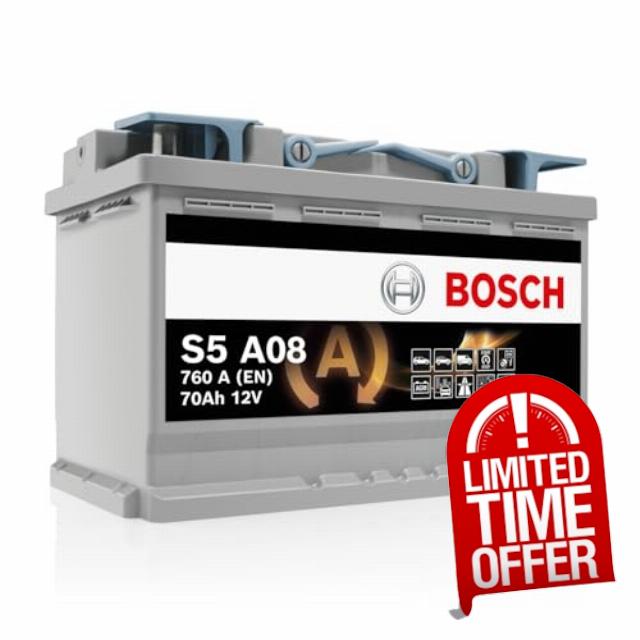 Bosch S5A08 Car Battery 70A / h-760A