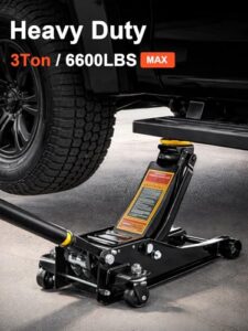 Low Profile 85mm Hydraulic Floor Jack with High Lift 470mm for Cars & Vans Steel Construction