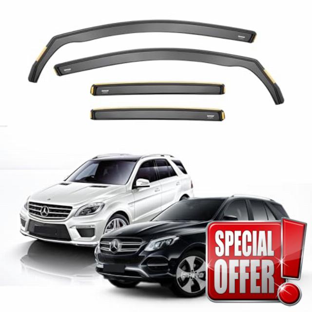 ISPEED Wind Deflectors For Mercedes GLE/ML-Class W166 2011-2018 4pc Set | Keep Your Car Ventilated In Rain & Wind