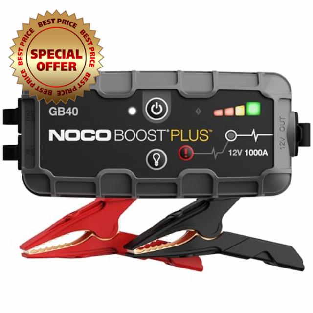 NOCO Boost GB40: 1000A UltraSafe Jump Starter Power Pack – 12V Car Battery Booster