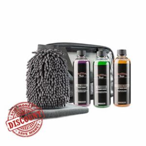 Premium Car Wash Kit - an expertly formulated kit that covers all steps of automotive cleaning makes DIY easy from Pre wash to interior care. The great gift for the car lover in your family.