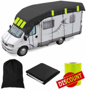 RV Roof Cover for Winter - Heavy Duty RV Covers Roof with Reflective Tape Winterizing Protection for Class A/B/C Motorhomes