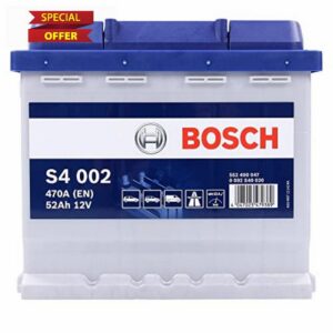 Bosch S4002 - car battery - 52A/h - 470A - lead-acid technology - for vehicles without Start/Stop system