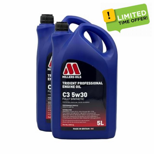 Millers Oils Trident Professional C3 5W-30 5W30 Fully Synth Engine Oil 10 Litres