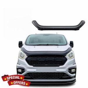 Heavy Duty Bonnet Guard Bug Deflector for Ford Transit Custom 2018-2022 - ABS Bug Guard Wind Deflector - Stone Chip Window Protector - Compatible with Ford Transit Custom 2018-2022