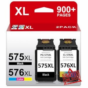 PG-575XL CL-576XL PG575 CL576 Replacement for Canon 575 576 Ink Cartridges for Canon TS3750i Ink Cartridges