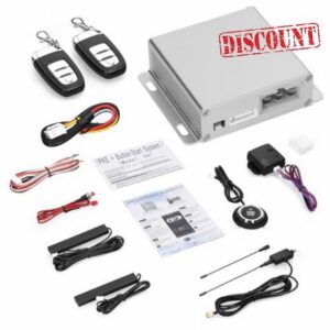ERYUE Car Anti-Theft Alarm Remote Starter System PKE Keyless Entry Central Lock Kit with Smart Safety Features for Easy Remote Control and Enhanced Protection for All Vehicles (Silver)