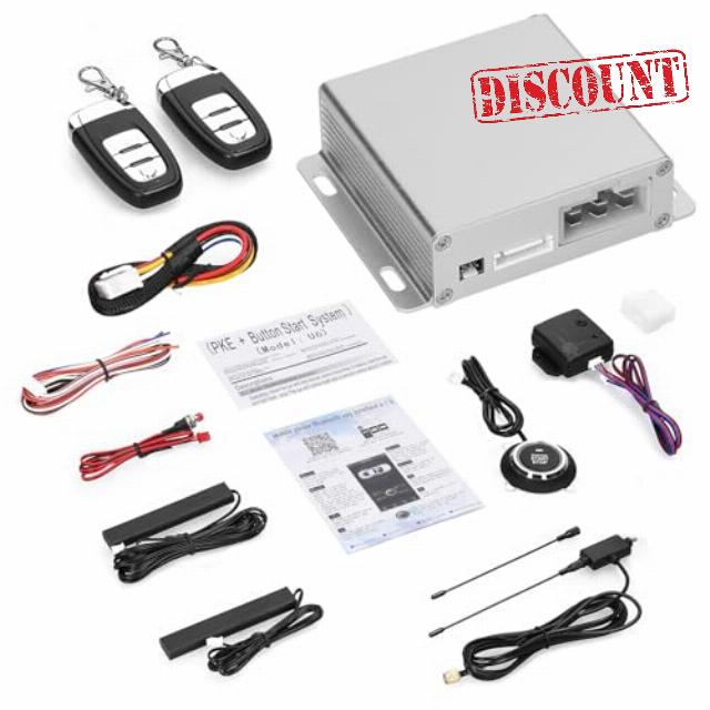 ERYUE Car Anti-Theft Alarm Remote Starter System PKE Keyless Entry Central Lock Kit with Smart Safety Features for Easy Remote Control and Enhanced Protection for All Vehicles (Silver)