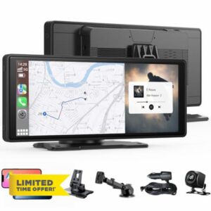 10.26" Wireless Carplay Screen for Apple CarPlay & Android Auto