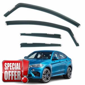 Set Of 4 Wind Deflectors For BMW X6 Series F16 5-door SUV 2015 2016 2017 2018 2019 Models. x6 Rain Deflectors
