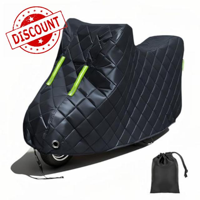 Anti-Hail Motorcycle Cover for Yamaha Tricity 300 Tricity300|2250mm Winter Heavy Duty Large Motorbike Snow Cover Protection Wind UV Hail Rain with Buckles & Lining with Lock Holes and Storage Bag