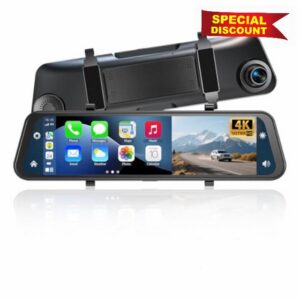 11.8" Mirror Dash Cam Front and Rear 4K+1080P