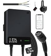 dé EV Charger 3 Pin Plug 15m with App, 3kW 6-13A Granny Charger with IP66 & Type A RCD Protection...