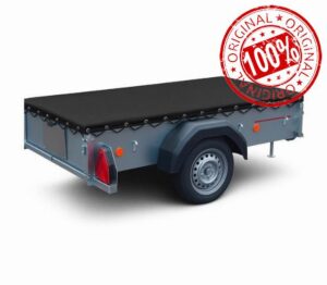 Trailer Cover boxed at the corners Heavy Duty Waterproof PVC Tarp Tie Down with Bungee Cord 650GSM Cargo tarp Trailer sheet (Black