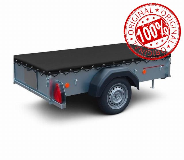 Trailer Cover boxed at the corners Heavy Duty Waterproof PVC Tarp Tie Down with Bungee Cord 650GSM Cargo tarp Trailer sheet (Black