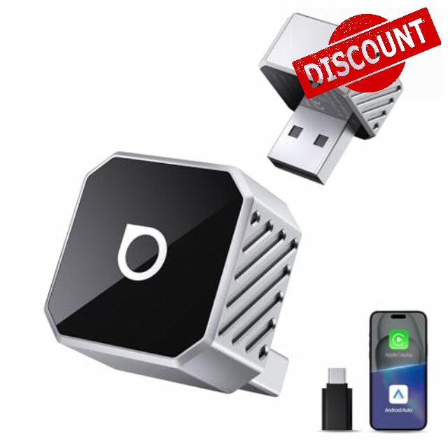 OTTOCAST MINI POT 2026 New Version Wireless CarPlay & Android Auto Adapter 2-in-1