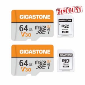 GIGASTONE 64GB Micro SD Card 2-Pack