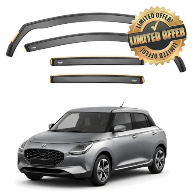 ISPEED Wind Deflectors For Suzuki Swift MK4 2023-2026 5-Door Hatchback 4pc Set | Keep Your Car Ventilated In Rain & Wind